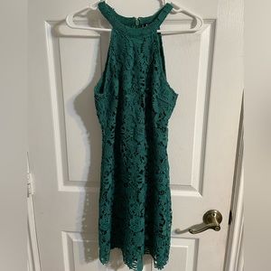 Green lace Lulus dress
